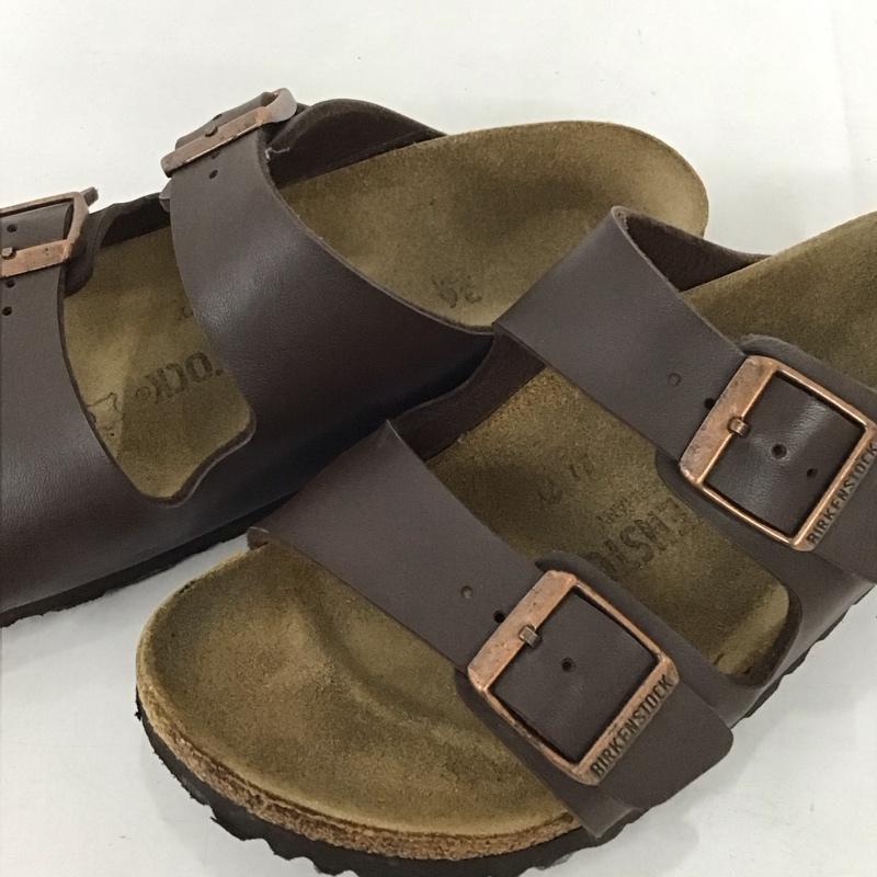 ビルケンシュトック BIRKENSTOCK サンダル サンダル 36 ベルト ロゴ、文字 茶 / ブラウン / レディース USED 古着 中古 10132470