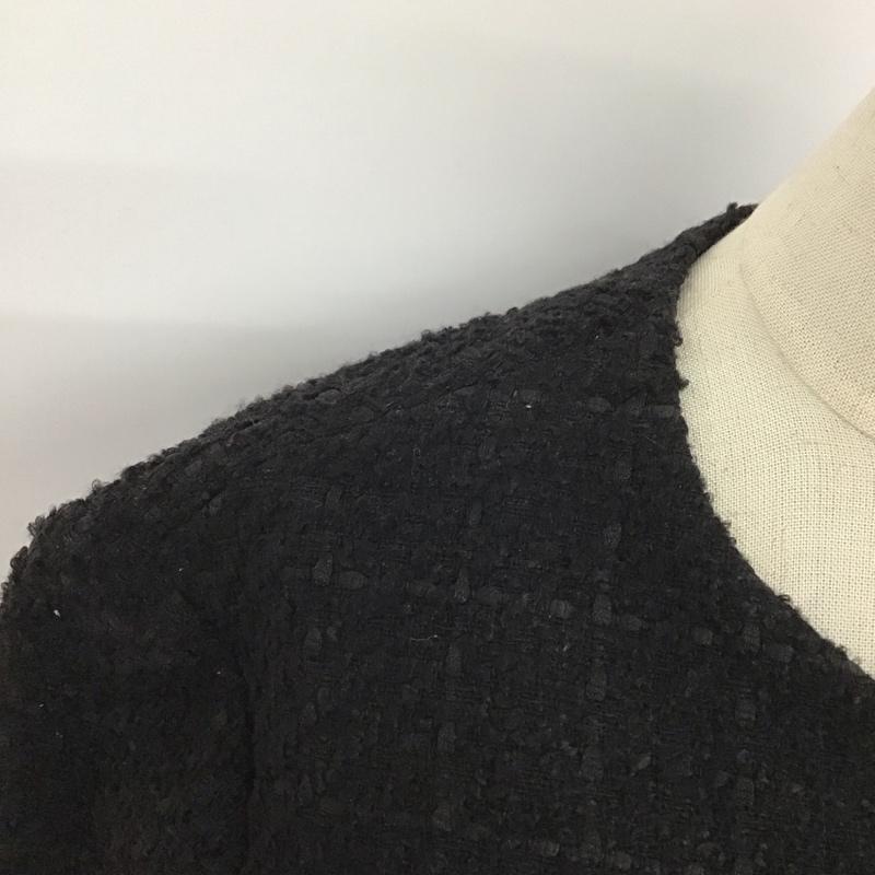 ザラ ZARA ジャケット、上着 ジャケット、ブレザー カジュアルジャケット ノーカラージャケット アウター S 黒 / ブラック / レディース USED 古着 中古 10124063