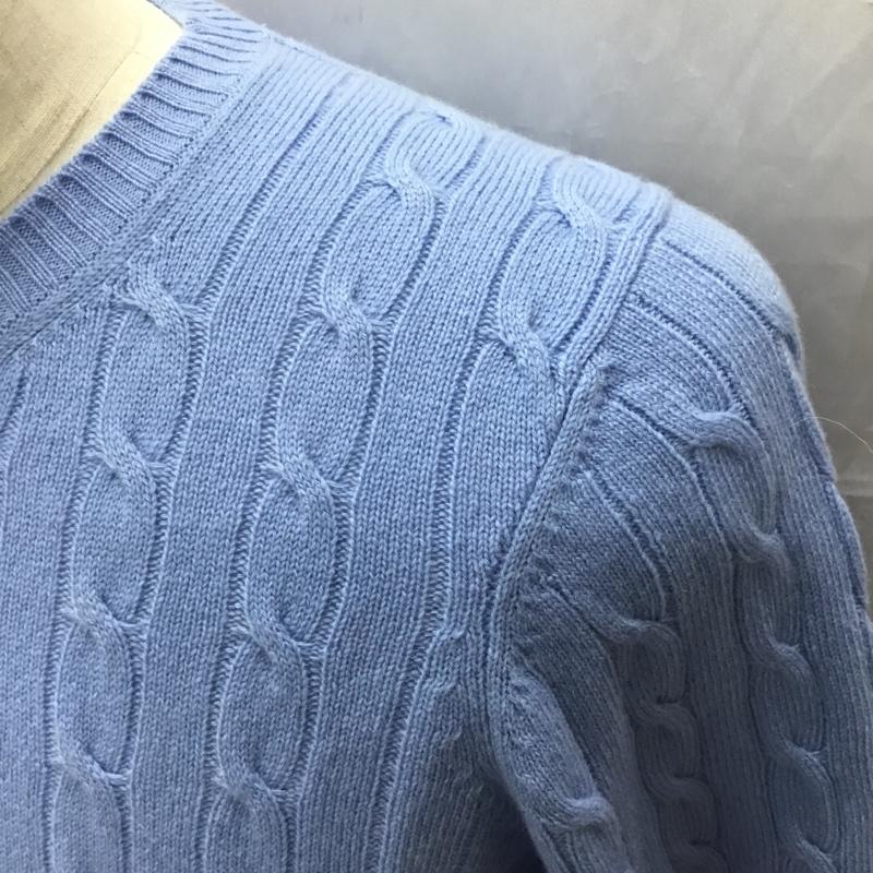 ブルックスブラザーズ BROOKS BROTHERS ニット、セーター 長袖 長袖ニットカットソー ニット セーター クルーネックニット S 総柄 水色 / ライトブルー / メンズ USED 古着 中古 10113872