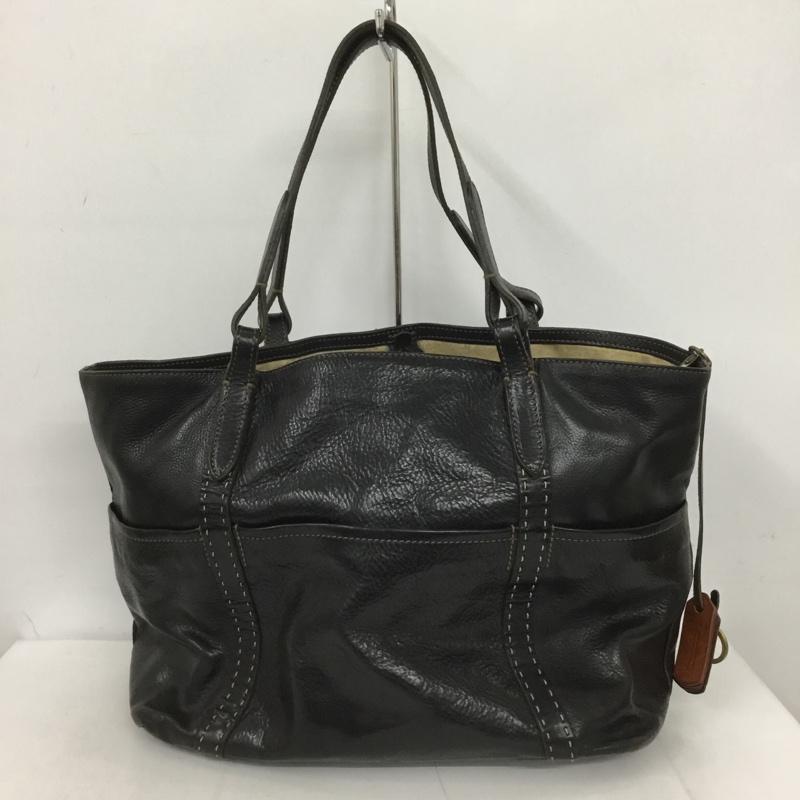 ゲンテン genten トートバッグ トートバッグ レザー ロゴ、文字 黒 / ブラック / レディース USED 古着 中古 10124633