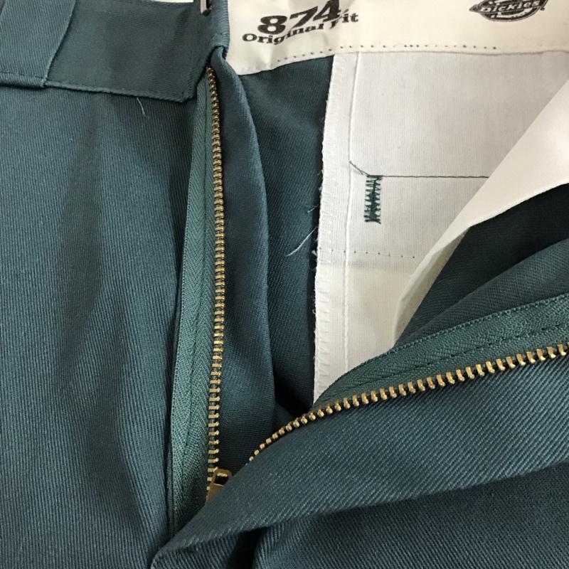 ディッキーズ Dickies パンツ ワークパンツ、ペインターパンツ ワークパンツ ワイドパンツ カジュアルパンツ 32インチ 無地 緑 / グリーン / メンズ USED 古着 中古 10132098
