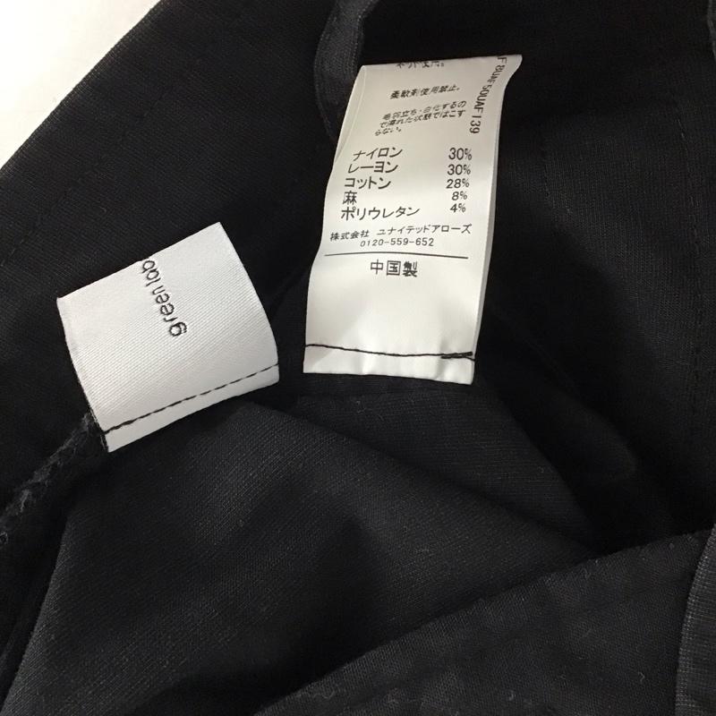 グリーンレーベルリラクシング green label relaxing パンツ スラックス 3614-169-2820 オルマイ LI/MIX テーパード パンツ 無地 黒 / ブラック / レディース USED 古着 中古 10145005