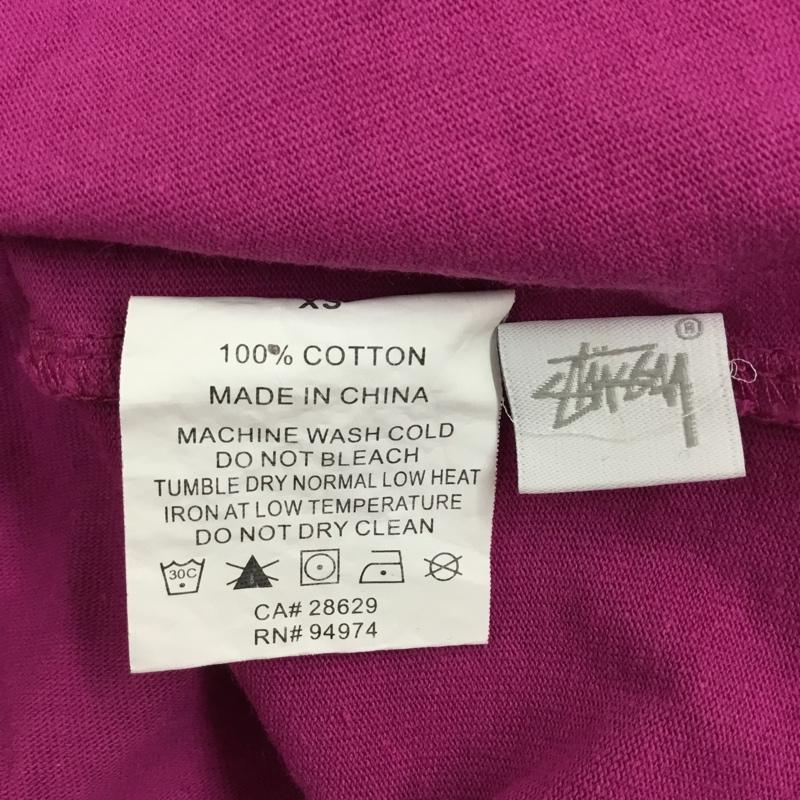 ステューシー STUSSY Tシャツ 半袖 XS ロゴ、文字 紫 / パープル / メンズ USED 古着 中古 10113436