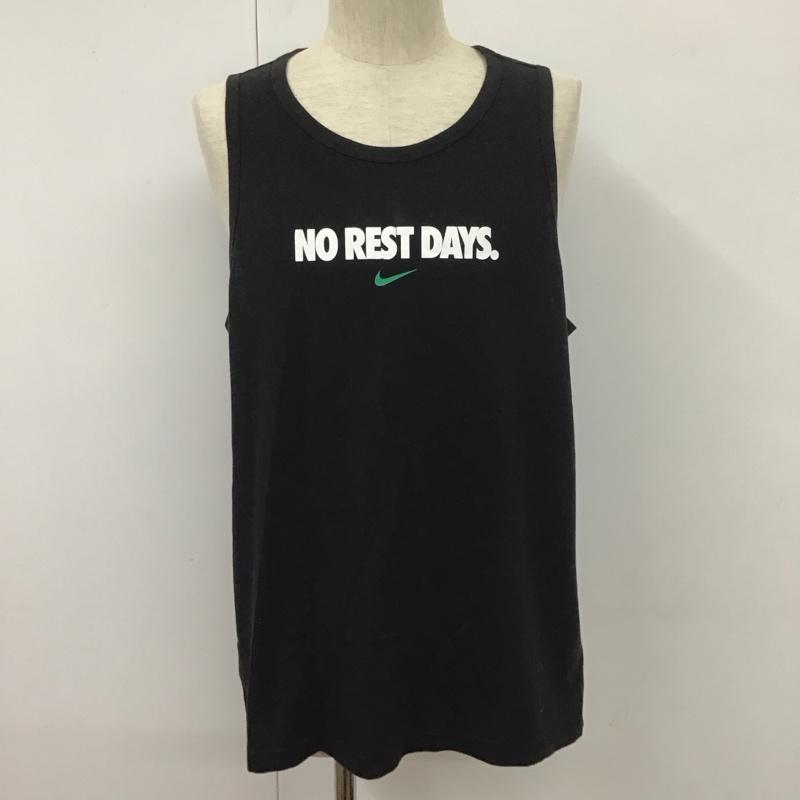 ナイキ NIKE タンクトップ タンクトップ DA1771-010 タンクトップ ノースリーブカットソー スポーツウェア XXL ロゴ、文字 黒 / ブラック / メンズ USED 古着 中古 10110796