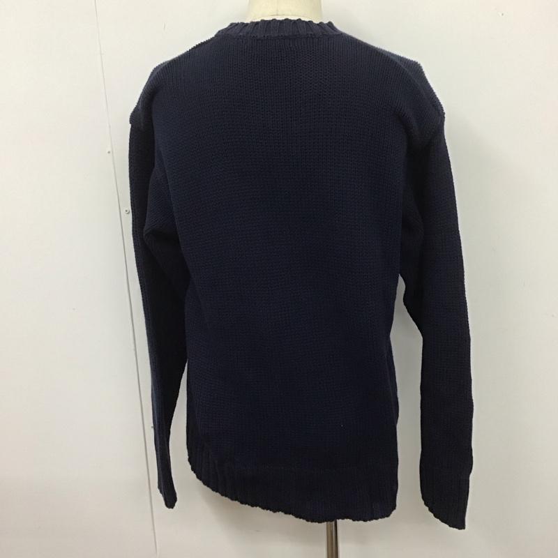 ポロバイラルフローレン Polo by RALPH LAUREN ニット、セーター 長袖 M 無地 紺 / ネイビー / メンズ USED 古着 中古 10106376