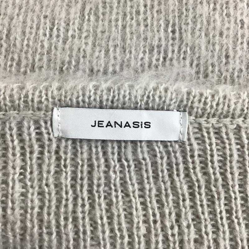 ジーナシス JEANASIS ニット、セーター 長袖 モヘアニットシャギーニット キーネックニット 長袖ニットカットソー FREE 無地 灰 / グレー / レディース USED 古着 中古 10103809