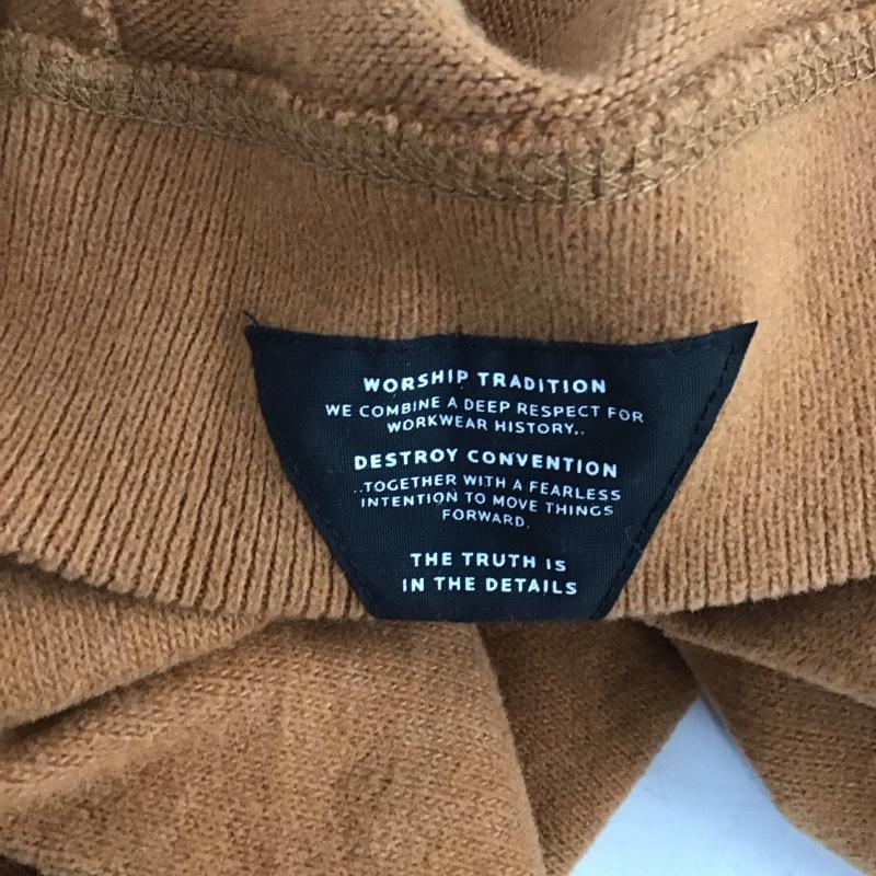 デンハム DENHAM ニット、セーター 長袖 長袖ニットカットソー クルーネック セーター 無地 茶 / ブラウン / メンズ USED 古着 中古 10130550