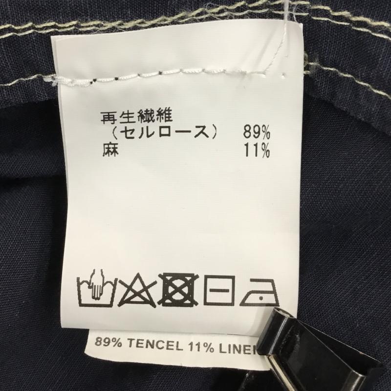 ダブルレインボー DOUBLE RAINBOUU シャツ、ブラウス 長袖 FLORAL SKULL M 刺繍 X 花柄 X スカル 紺 / ネイビー / メンズ USED 古着 中古 10135991