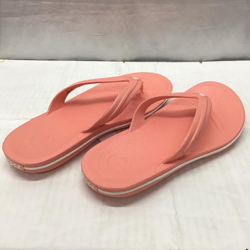 クロックス crocs サンダル サンダル 11033-6KP Crocband Flip 25cm ビーチサンダル 25.0cm 無地 桃 / ピンク / メンズ USED 古着 中古 10134178