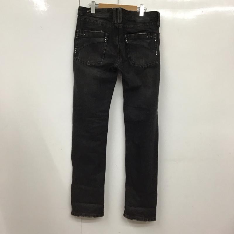 ディーゼル DIESEL パンツ デニム、ジーンズ デニムパンツ スリムパンツ カジュアルパンツ 32インチ ダメージ加工 黒 / ブラック / メンズ USED 古着 中古 10127734