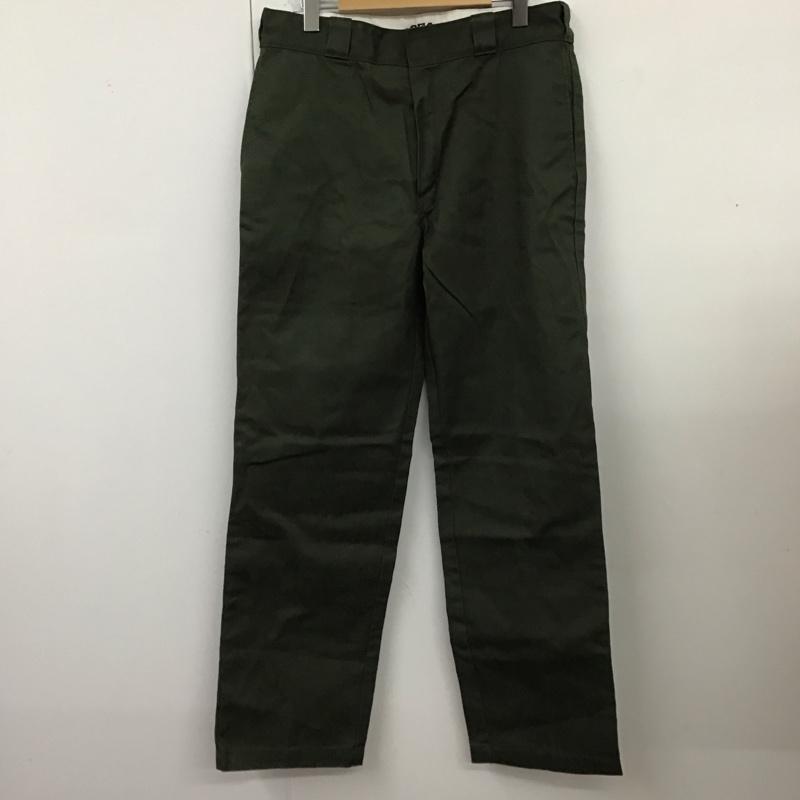 ディッキーズ Dickies パンツ ワークパンツ、ペインターパンツ ワークパンツ ワイドパンツ カジュアルパンツ 34 無地 カーキ / カーキ /  メンズ USED 古着 中古 10122707
