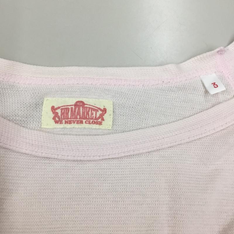 ハリウッドランチマーケット HOLLYWOOD RANCH MARKET カットソー 長袖 長袖カットソー クルーネックカットソー ロングスリーブカットソー ラグラン 3 無地 桃 / ピンク /  メンズ USED 古着 中古 10112293