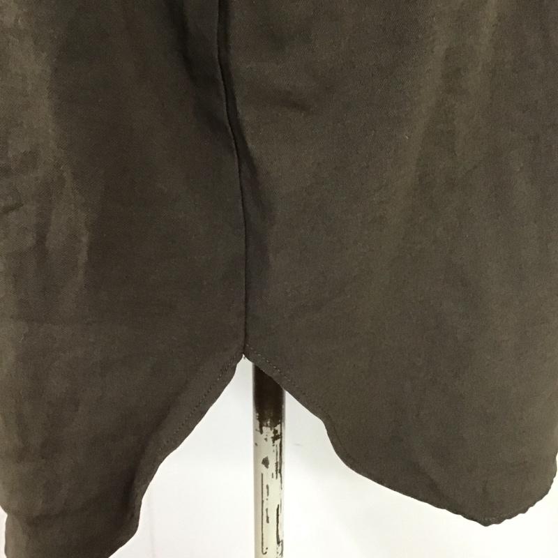 オペークドットクリップ OPAQUE.CLIP シャツ、ブラウス 長袖 637-82024 ドレープツイル リラクシーシャツジャケット L 無地 ダークブラウン / ダークブラウン / レディース USED 古着 中古 10117712