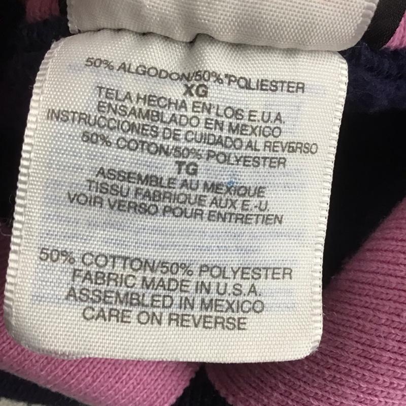 ヘインズ HANES トレーナー 長袖 長袖トレーナー スウェット カラーネック リブスウェットカットソー 古着 XL プリント 紺 / ネイビー / メンズ USED 古着 中古 10108626