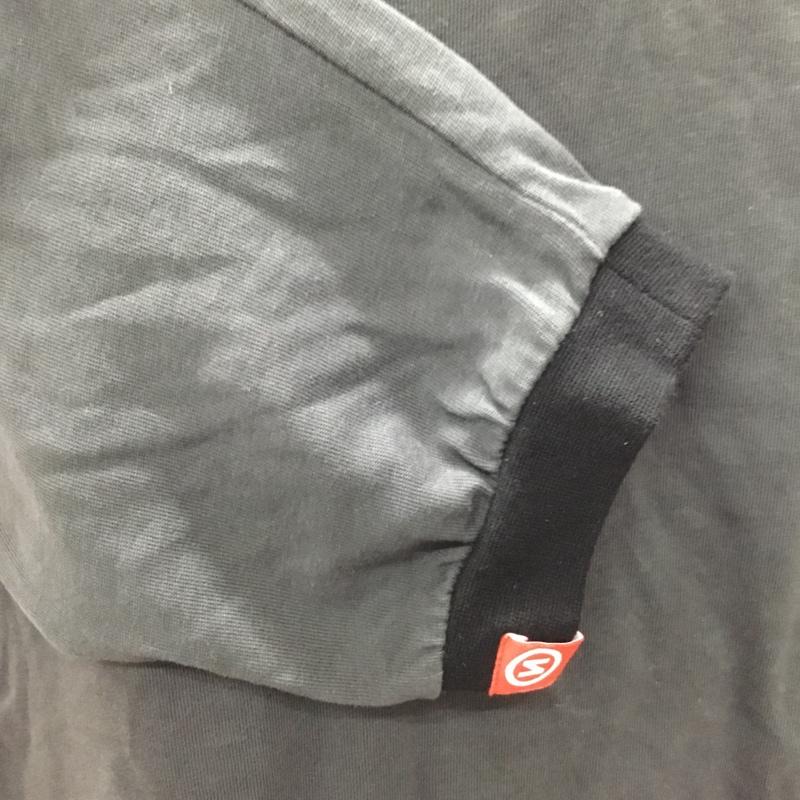 ナインティナインティ 9090 カットソー 長袖 nn1531 長袖Tシャツ 長袖カットソー カラーシャツ L ロゴ、文字 黒 / ブラック / メンズ USED 古着 中古 10114047