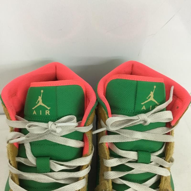 ナイキ NIKE スニーカー スニーカー DX4332-700 AIR JORDAN 1 MID SE 27cm 箱有 27.0cm ロゴ、文字 桃 / ピンク / X ベージュ / ベージュ / X 緑 / グリーン / メンズ USED 古着 中古 10137374