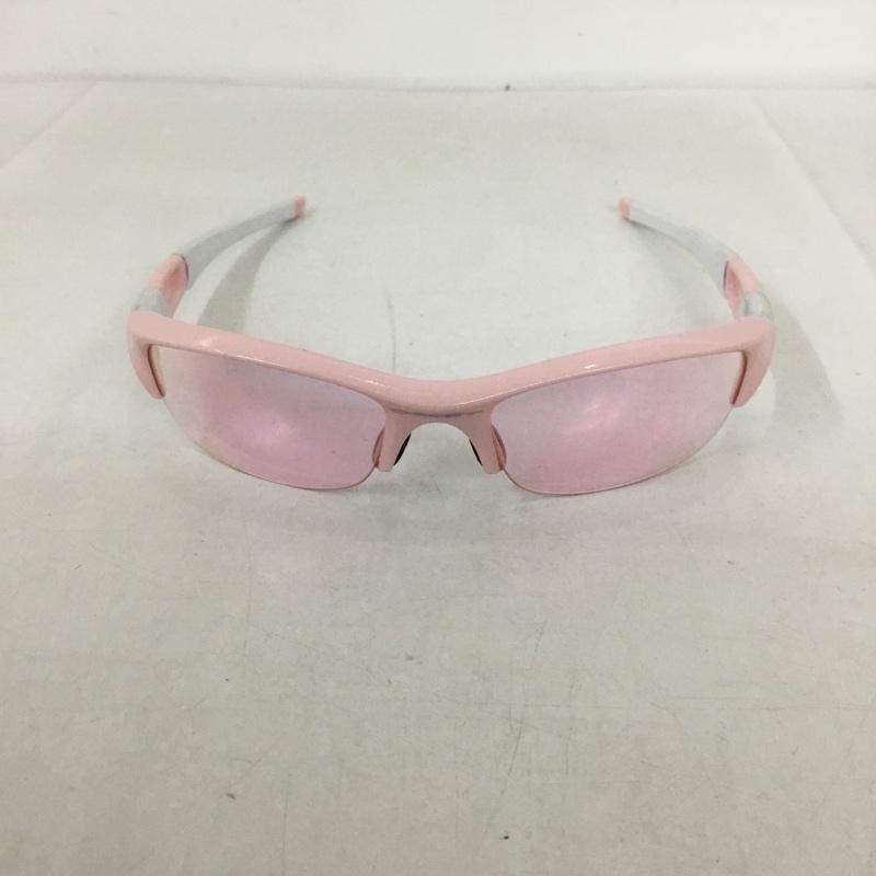 オークリー OAKLEY めがね・サングラス サングラス 03-886J FLAK JACKET スポーツサングラス ミラーレンズ 箱有 ロゴ、文字 桃 / ピンク / X 白 / ホワイト / メンズ USED 古着 中古 10129387