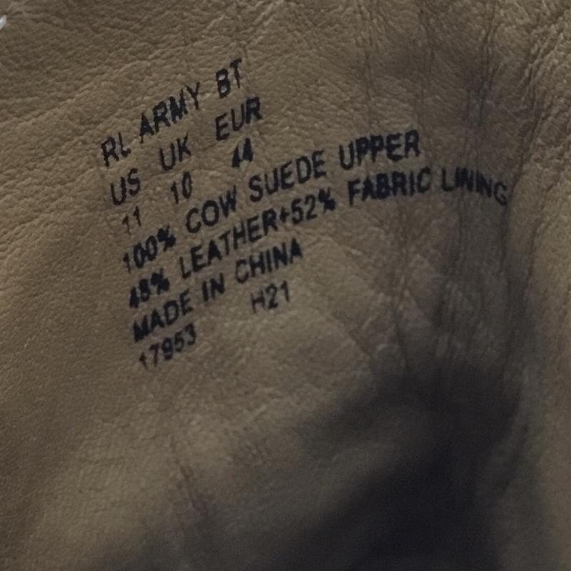 ポロラルフローレン POLO RALPH LAUREN ブーツ ショートブーツ 29.5cm 無地 黒 / ブラック / メンズ USED 古着 中古 10140755