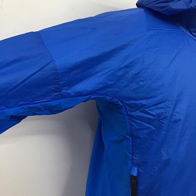 アディダス adidas パーカー 長袖 dq1493 AGRAVICHOODEDALPHASHIELD ジップアップパーカー スポーツウェア M ロゴ、文字 青 / ブルー / メンズ USED 古着 中古 10124726
