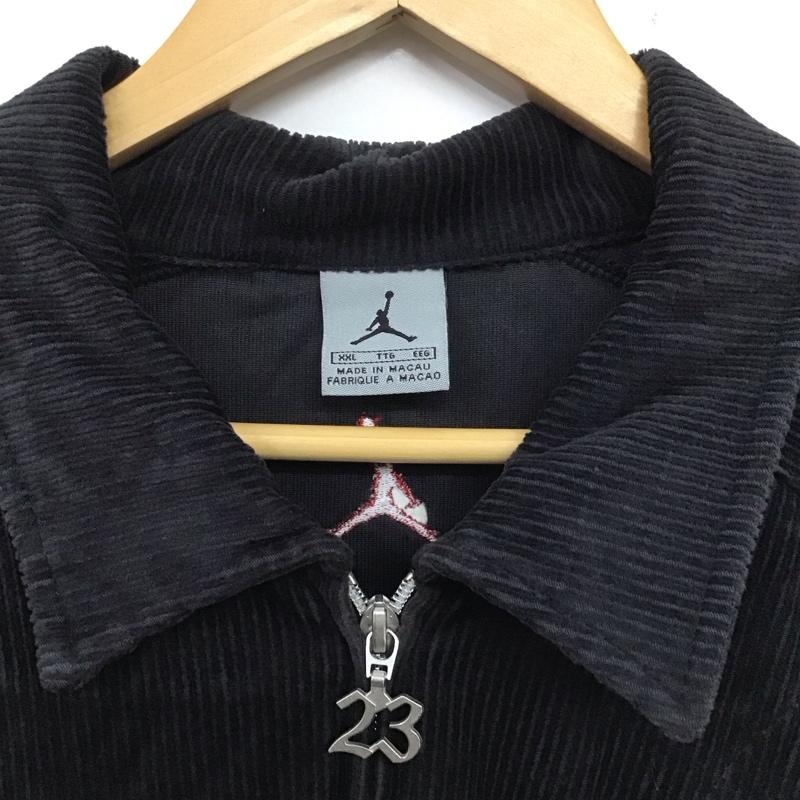 ジョーダンブランド JORDAN BRAND ジャケット、上着 ジャンパー、ブルゾン ジップアップジャケット コーデュロイジャケット スポーツウェア XXL ロゴ、文字 紺 / ネイビー / メンズ USED 古着 中古 10139049