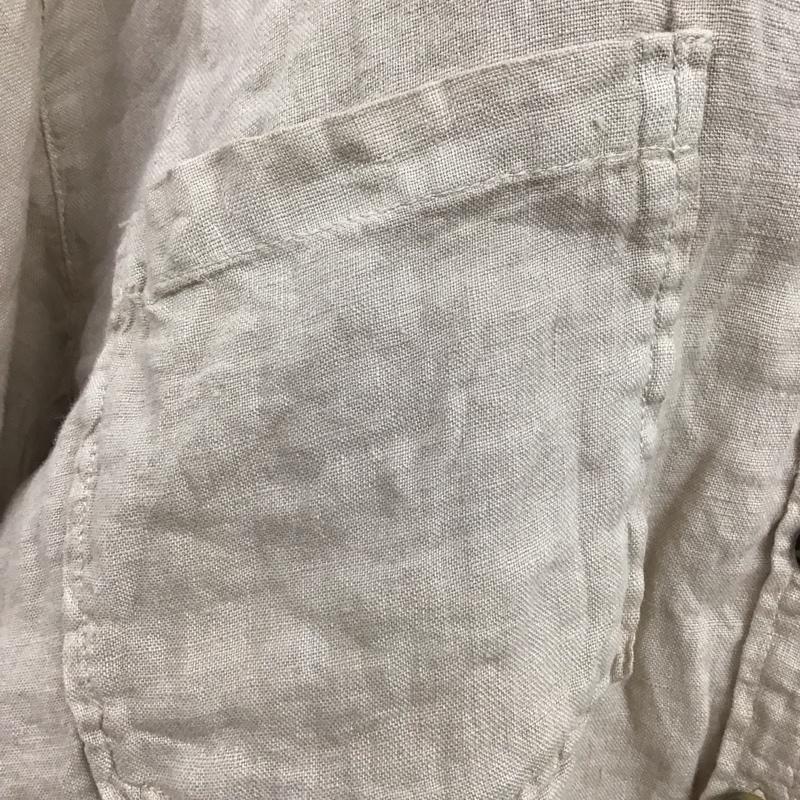 ザラ ZARA シャツ、ブラウス 半袖 2402 500 711 スキッパーシャツ L 無地 ベージュ / ベージュ / レディース USED 古着 中古 10117397