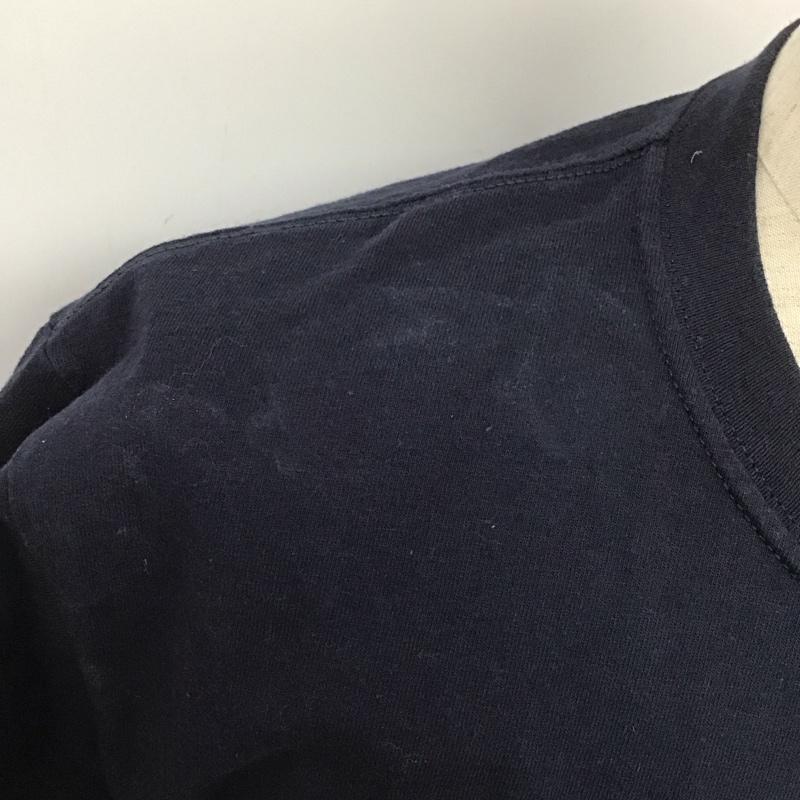 チャンピオン Champion Tシャツ 半袖 半袖カットソー 無地Tシャツ クルーネックカットソー M 無地 紺 / ネイビー / メンズ USED 古着 中古 10107534