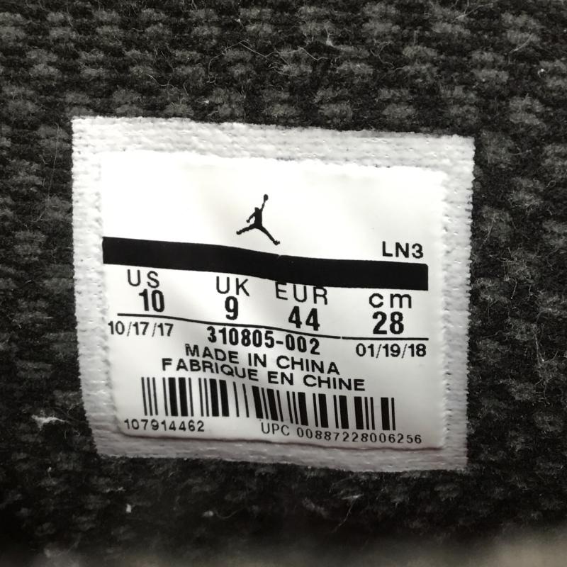 ナイキ NIKE スニーカー スニーカー NIKE AIR JORDAN 10 RETRO 310805-002 28.0cm ロゴ、文字 灰 / グレー / X 黒 / ブラック / メンズ USED 古着 中古 10129902