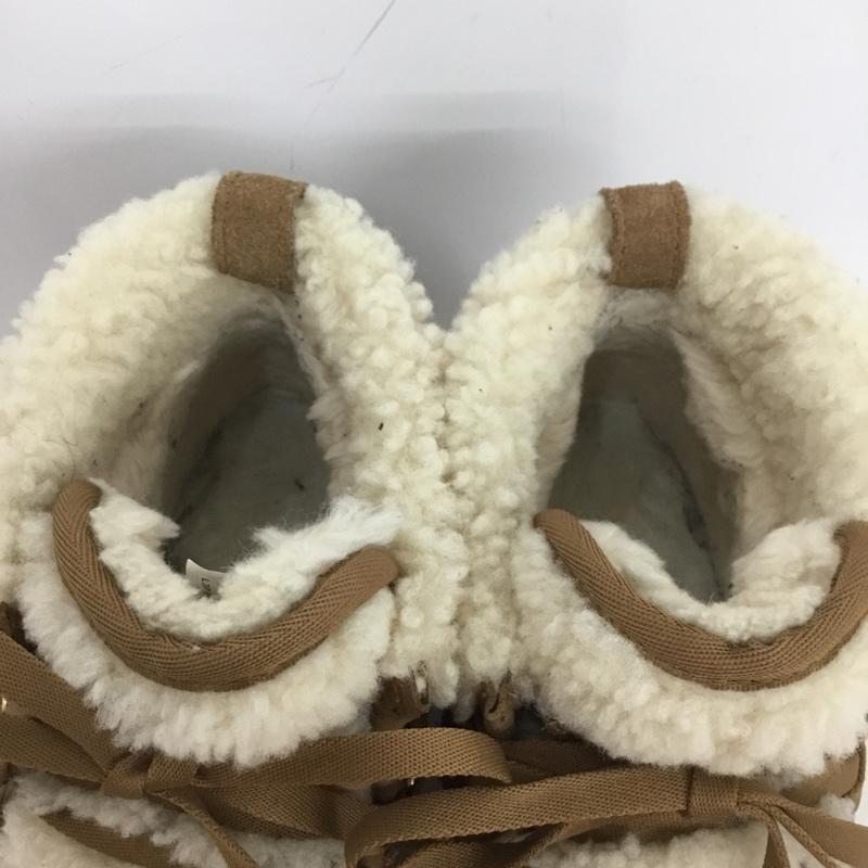 アグ UGG ブーツ ショートブーツ 1167772 Classic New Heights Lace Up 厚底 24cm 箱有 24.0cm ロゴ、文字 ベージュ / ベージュ / レディース USED 古着 中古 10150367