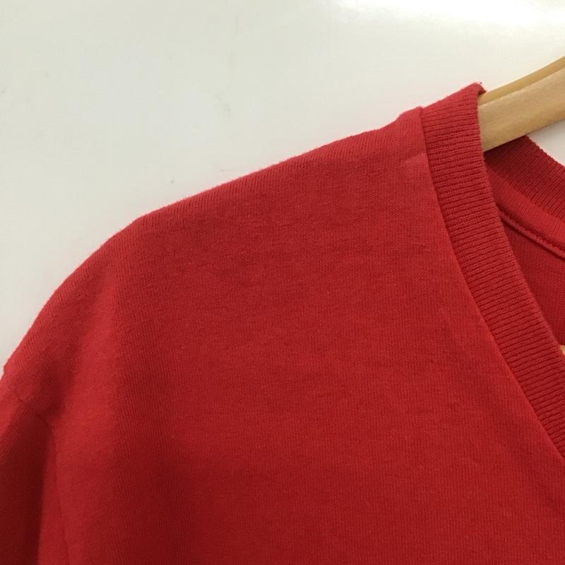 ダブルタップス WTAPS Tシャツ 半袖 半袖カットソー 無地Tシャツ Vネックカットソー L 無地 赤 / レッド / メンズ USED 古着 中古 10138750