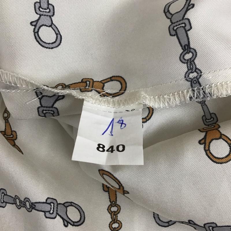 ザラ ZARA カットソー 長袖 ノーカラー スキッパー S 総柄 マルチカラー / マルチカラー /  レディース USED 古着 中古 10114100