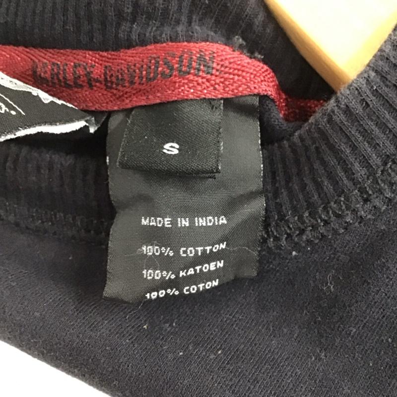 ハーレーダビッドソン Harley-Davidson Tシャツ 半袖 半袖カットソー プリントTシャツ クルーネックカットソー S ロゴ、文字 紺 / ネイビー / メンズ USED 古着 中古 10134072