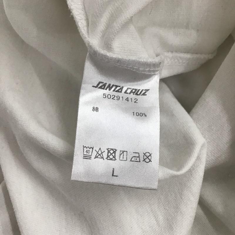 サンタクルーズ SANTA CRUZ Tシャツ 半袖 半袖Tシャツ プリントTシャツ クルーネックカットソー L プリント 白 / ホワイト / メンズ USED 古着 中古 10124951