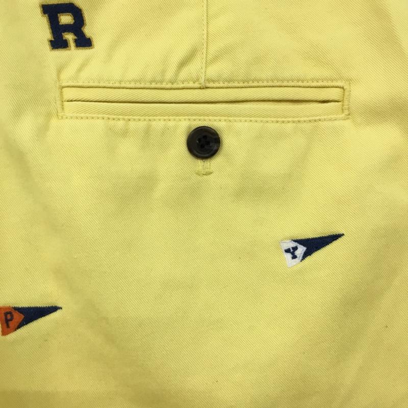ラグビー RUGBY パンツ チノパン チノパン カジュアルパンツ ワイドパンツ ストレートパンツ 28インチ ロゴ、文字 黄 / イエロー /  メンズ USED 古着 中古 10120947