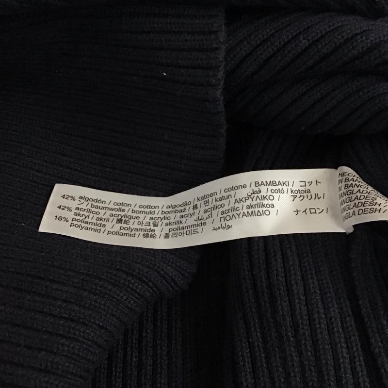 ザラ ZARA ニット、セーター 長袖 長袖ニットカットソー ショート丈 リブニット S 無地 紺 / ネイビー / レディース USED 古着 中古 10118533