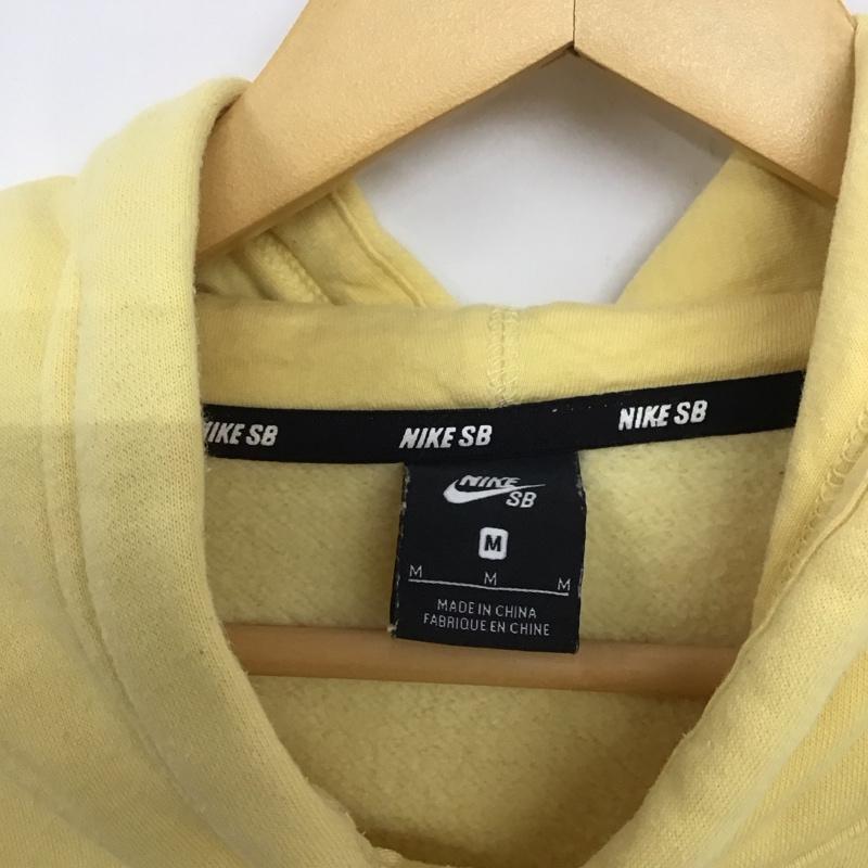 ナイキ NIKE パーカー 長袖 長袖トレーナー スウェット クルーネック プルオーバー M プリント 黄 / イエロー / メンズ USED 古着 中古 10132230
