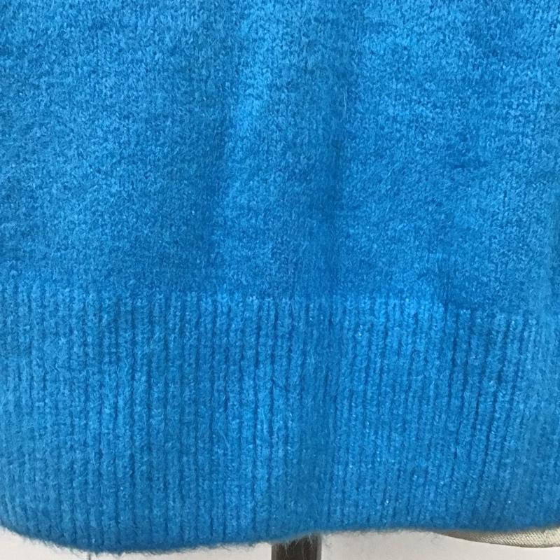 ザラ ZARA ニット、セーター 長袖 長袖ニットカットソー ニット セーター クルーネックニット M 無地 青 / ブルー /  レディース USED 古着 中古 10110453