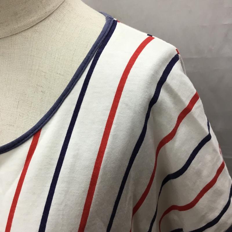 古着 USED カットソー 半袖 半袖カットソー プリントTシャツ クルーネックカットソー 46 ストライプ マルチカラー / マルチカラー / レディース USED 古着 中古 10118481