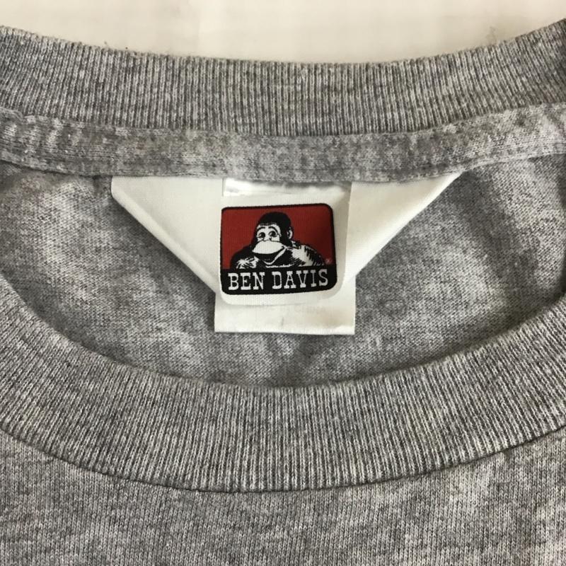 ベンデイビス BEN DAVIS Tシャツ 半袖 半袖カットソー プリントTシャツ クルーネックカットソー L プリント 灰 / グレー /  メンズ USED 古着 中古 10110778