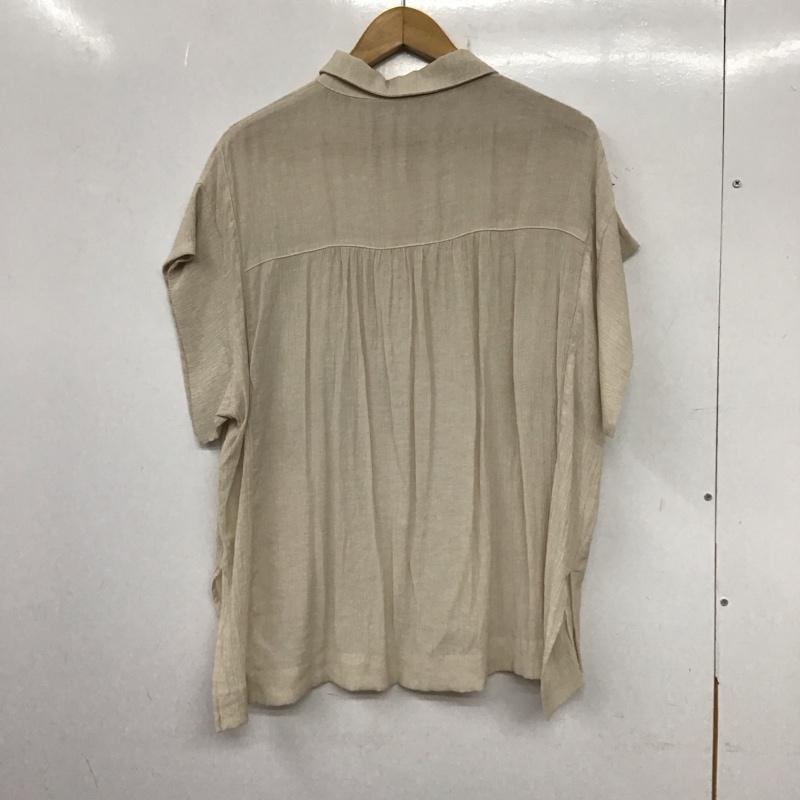 アズールバイマウジー AZUL BY MOUSSY シャツ、ブラウス 半袖 250GAT30-037F シアー半袖デザインシャツ FREE 無地 ベージュ / ベージュ / レディース USED 古着 中古 10139241