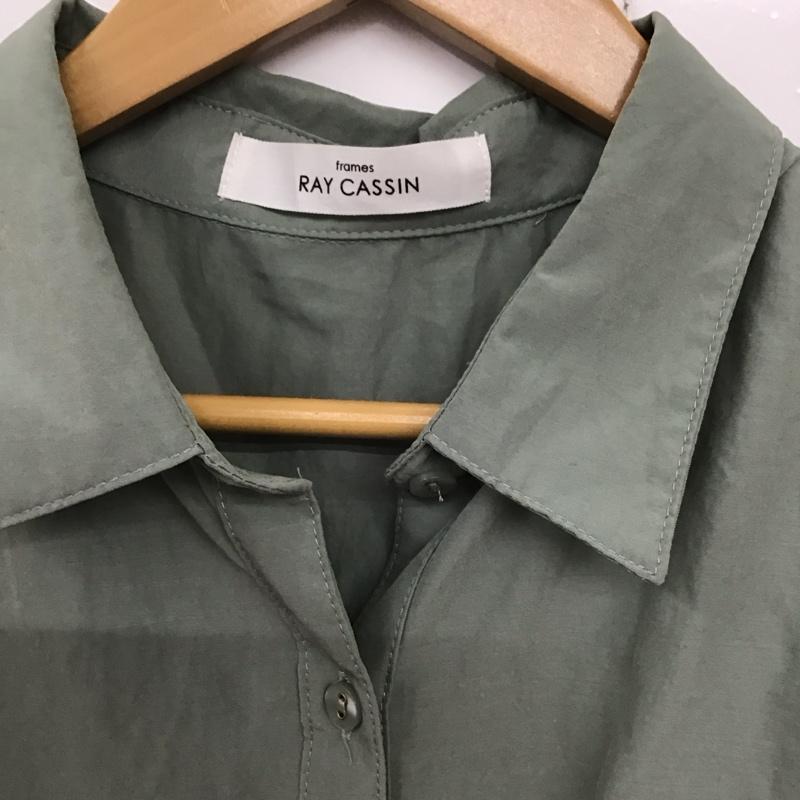 レイカズン Ray Cassin ワンピース ロングスカート 半袖ロングワンピース フレアスカート シャツワンピース FREE 無地 緑 / グリーン / レディース USED 古着 中古 10134192