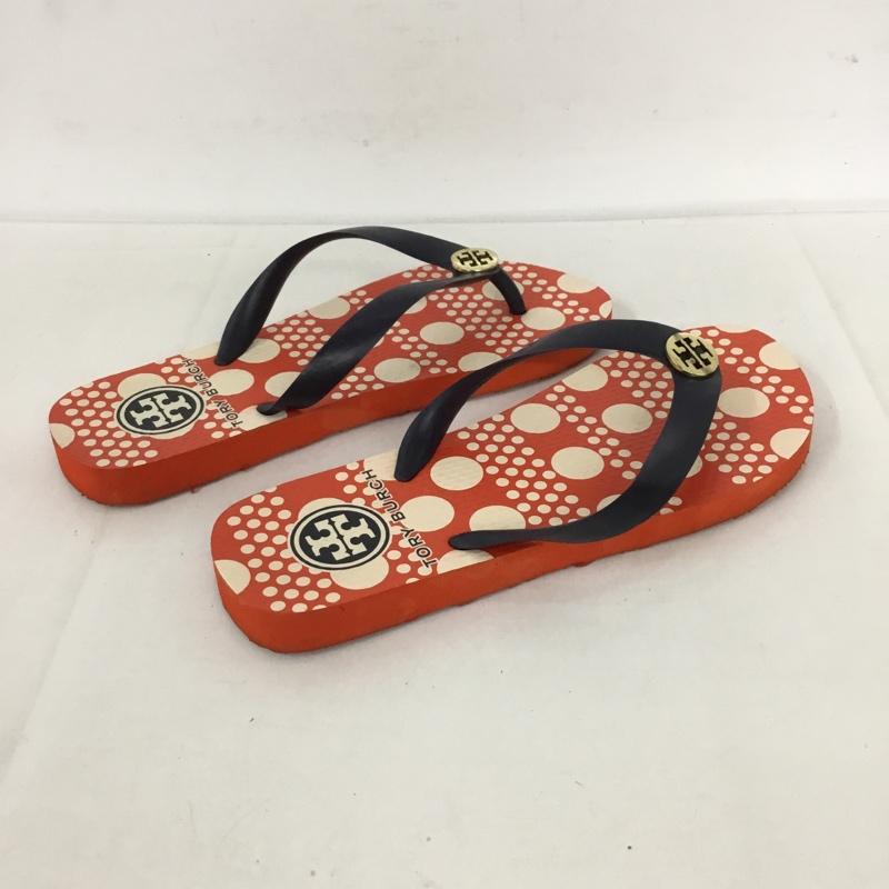 トリーバーチ TORY BURCH サンダル サンダル ビーチサンダル 箱有 ロゴ、文字 赤 / レッド / レディース USED 古着 中古 10128294