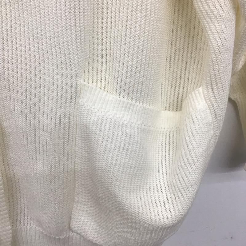 ローリーズファーム LOWRYS FARM カーディガン 長袖 FREE 無地 白 / ホワイト / レディース USED 古着 中古 10134591