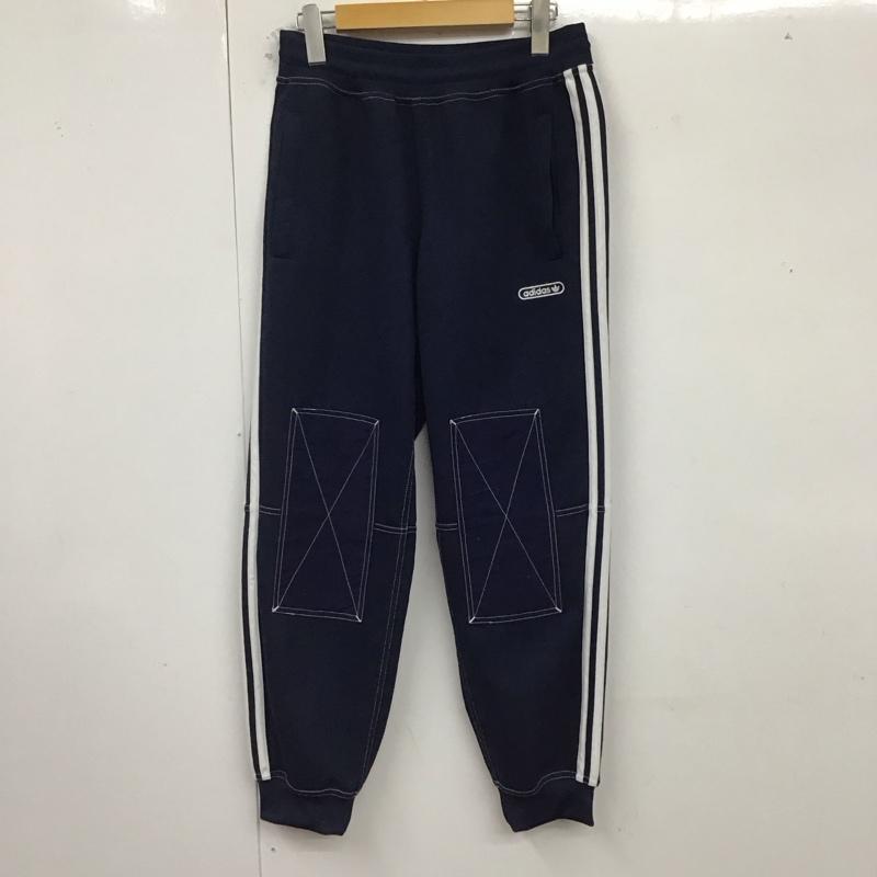 アディダス adidas パンツ ワークパンツ、ペインターパンツ ジャージ パンツ ワイドパンツ カジュアルパンツ トラックパンツ 無地 紺 / ネイビー /  メンズ USED 古着 中古 10123689