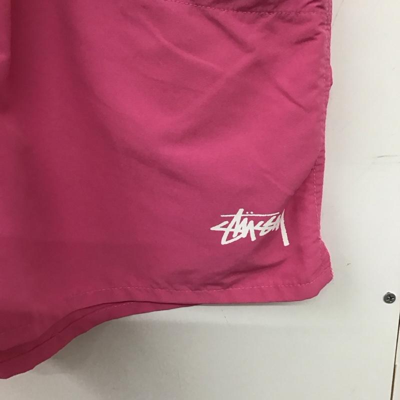 ステューシー STUSSY パンツ ショートパンツ ショートパンツ ハーフパンツ カジュアルパンツ L ロゴ、文字 桃 / ピンク / メンズ USED 古着 中古 10132149