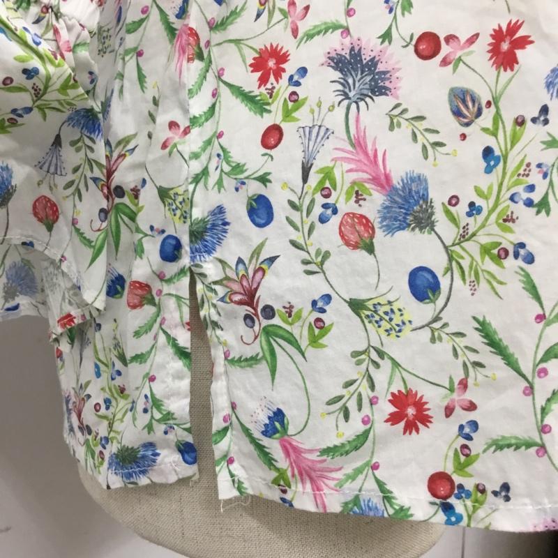 ナチュラルビューティーベーシック NATURAL BEAUTY BASIC シャツ、ブラウス 長袖 017-7210871 リバティキャンディスリーブブラウス 長袖シャツ ノーカラーシャツ M 総柄 マルチカラー / マルチカラー / レディース USED 古着 中古 10110314