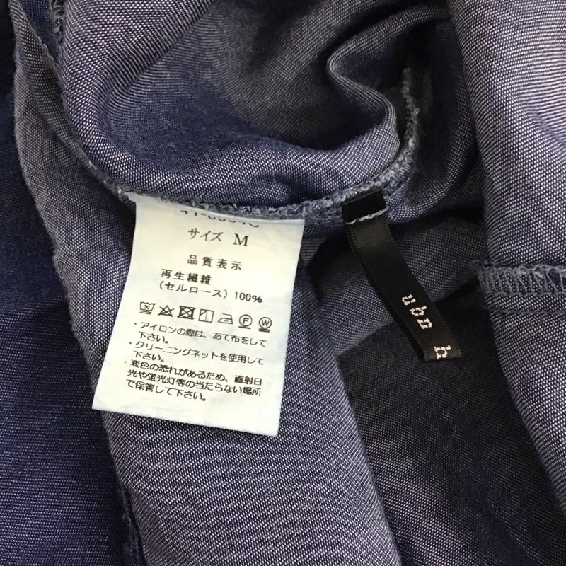ザンパ ZAMPA カットソー 半袖 アーバンヒムス ノースリーブカットソー ビックカラー M 無地 インディゴ / インディゴ / レディース USED 古着 中古 10133025
