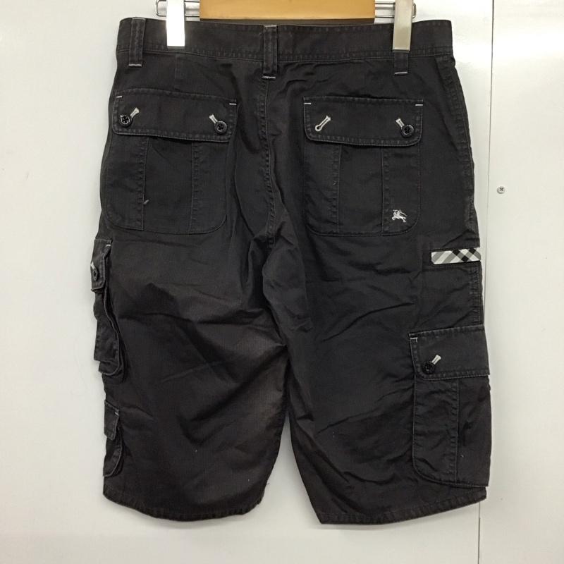バーバリーブラックレーベル BURBERRY BLACK LABEL パンツ ショートパンツ ショートパンツ ハーフパンツ カジュアルパンツ ロゴ、文字 黒 / ブラック /  メンズ USED 古着 中古 10124920