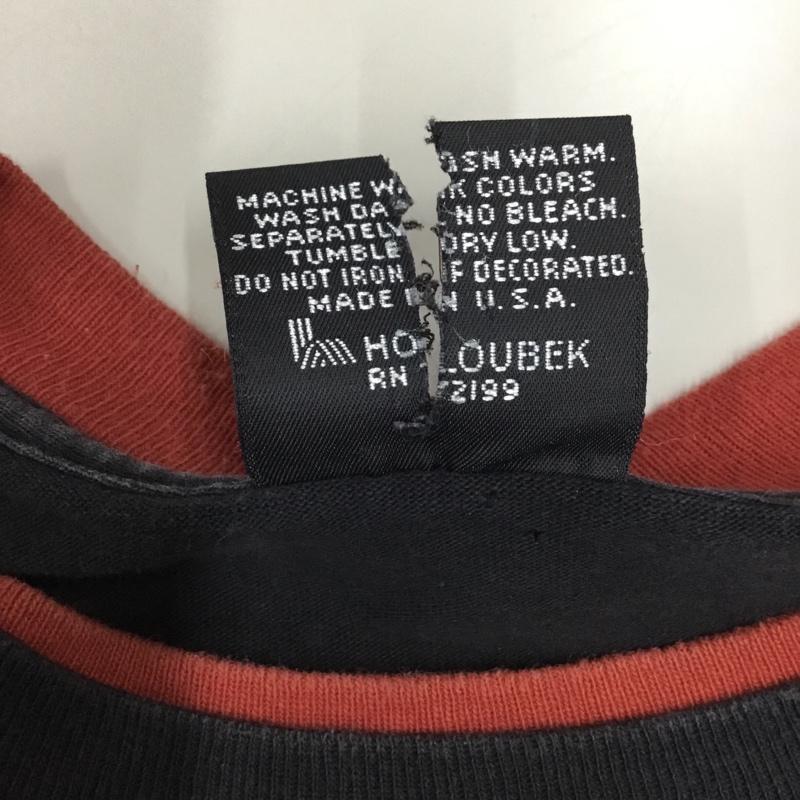 ハーレーダビッドソン Harley-Davidson Tシャツ 半袖 半袖カットソー プリントTシャツ クルーネックカットソー 90s フェイクレイカード L プリント 黒 / ブラック / メンズ USED 古着 中古 10119708