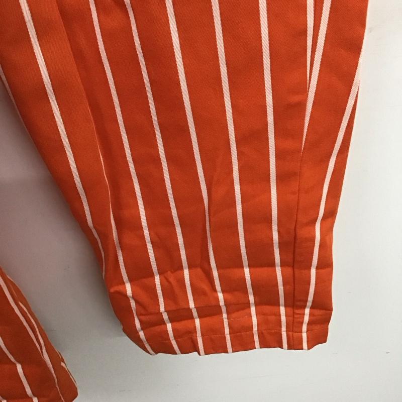 クックマン COOKMAN パンツ ワークパンツ、ペインターパンツ ワークパンツ ワイドパンツ カジュアルパンツ L ストライプ 橙 / オレンジ / メンズ USED 古着 中古 10135572