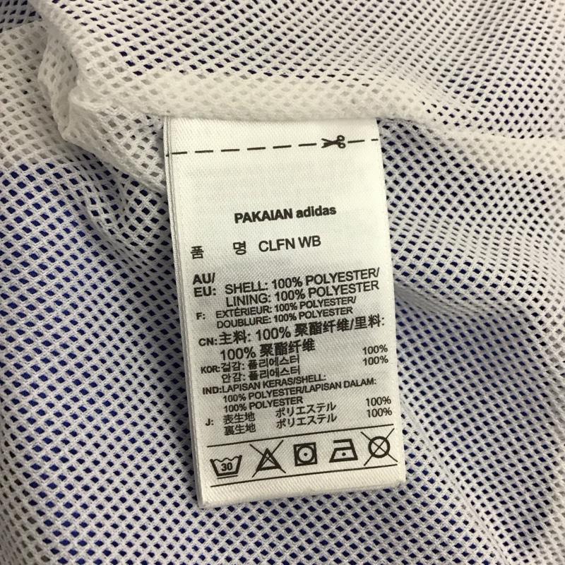 アディダス adidas ジャケット、上着 ジャンパー、ブルゾン bk5938 ナイロンジャケット CLFNWINDBREAKER ジップアップジャケット L ロゴ、文字 白 / ホワイト / X 青 / ブルー / メンズ USED 古着 中古 10140490